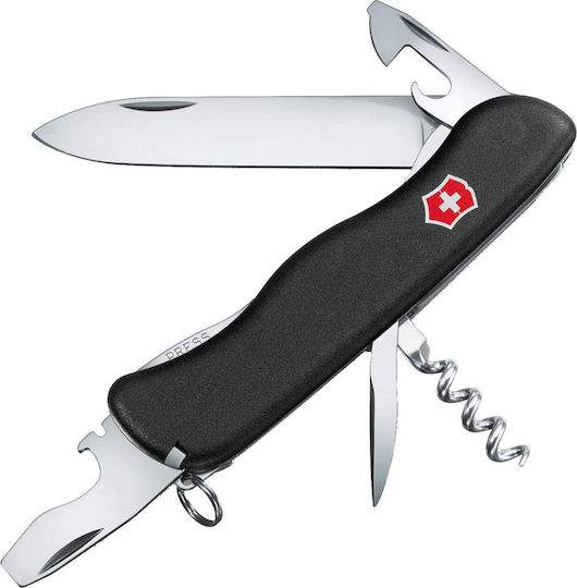 Victorinox Picknicker Schweizer Armee-Messer 11 Werkzeuge Schwarz mit Scheide