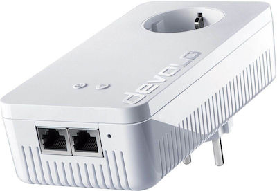 Devolo dLAN 1200+ WiFi ac Powerline για Ασύρματη Σύνδεση Wi‑Fi 5 με Passthrough Πρίζα και 2 Θύρες Gigabit Ethernet