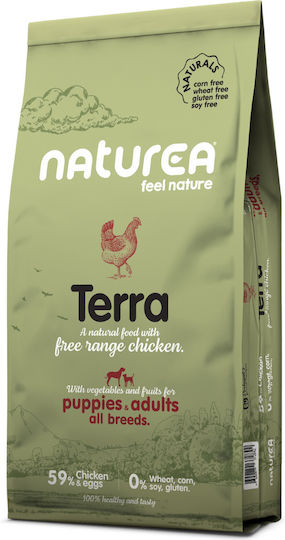 Naturea Terra 12кг Суха Храна без Глутен за Възрастни Кучета с Пилешко