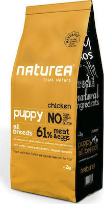 Naturea Naturals Puppy 2kg Hrană Uscată fără Cereale & Gluten pentru Cățeluși cu Pui