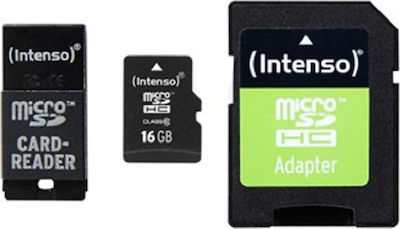 Intenso microSDHC 16GB Clasa 10 Viteză mare cu adaptor