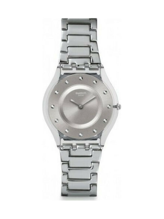 Swatch Uhr mit Silber Metallarmband