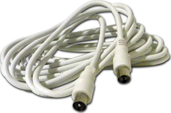 FT Electronics Καλώδιο Κεραίας Coax male - Coax female Λευκό 5m