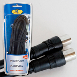 FT Electronics Καλώδιο Κεραίας Coax male - Coax female Μαύρο 2.5m