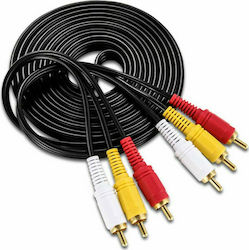 FT Electronics Cable 3x RCA male - 3x RCA male 2.5m (FTT1-018)