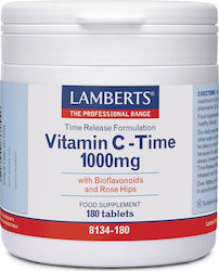 Lamberts Vitamin C Time Витамин за Енергия & Имунната система 1000мг 180 табове