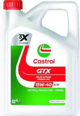 Castrol Λάδι Αυτοκινήτου GTX A3/B4 15W-40 A3/B3 4lt