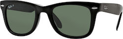Ray Ban Wayfarer Folding Γυαλιά Ηλίου Μαύρα με Κοκκάλινο Σκελετό