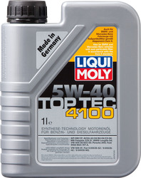 Liqui Moly Συνθετικό Λάδι Αυτοκινήτου Top Tec 4100 5W-40 για κινητήρες Diesel 1lt