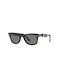 Ray Ban RB2140 606658 Sunglasses with Black Plastic Frame and Green Polarized Lens RB2140 606658