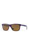 Ray Ban Men's Sunglasses with Purple Plastic Frame and Brown Lens RB4181 6034