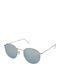 Ray Ban Round Metal Unisex Γυαλιά Ηλίου με Ασημί Μεταλλικό Σκελετό και Πράσινο Καθρέφτη Φακό RB3447 019/30