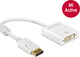 DeLock 62600 Convertor DisplayPort Masculin în DVI-I Feminin Alb