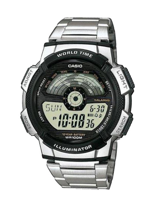 Casio Цифров Часовник с Метална верижка ΑΕ-1100WD-1AVEF