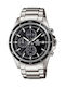 Casio Edifice Men's Watch 43.8mm Chronograph Battery with Silver Metal Bracelet