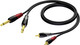 Procab Audio Cable 2x 6.3mm male - 2x RCA male 1.5m (CLA631/1.5)