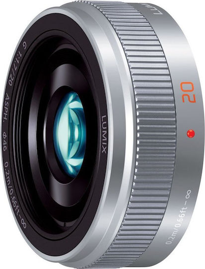 Panasonic Crop Camera Lens Lumix G 20mm f/1.7 II ASPH Standard / Pancake for Micro Four Thirds (MFT) Mount Silver