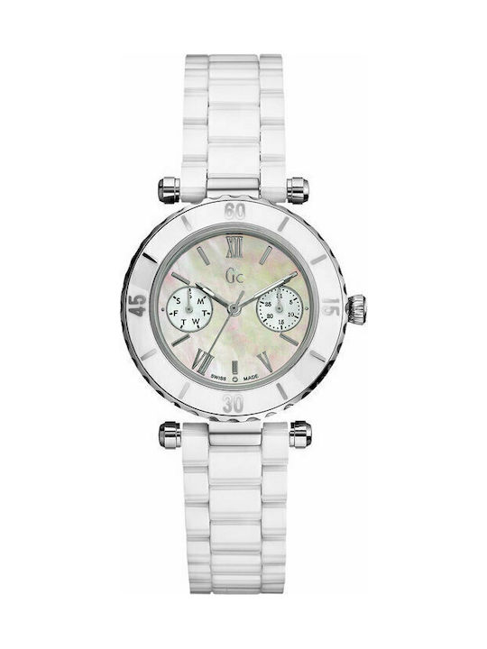 GC Watches Watch Chronograph with White Metal Bracelet