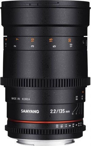 Samyang Full Frame Φωτογραφικός Φακός 135mm T2.2 ED UMC VDSLR Telephoto για Nikon F Mount Μαύρος