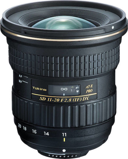 Tokina Crop Camera Lens AT-X 11-20mm f/2.8 PRO DX Wide Angle Zoom for Nikon F Mount Black