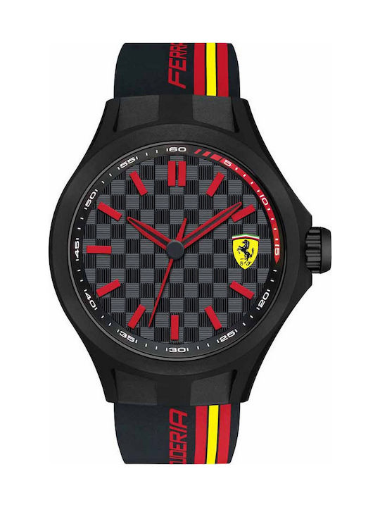 Ferrari Uhr Batterie mit Kautschukarmband Ferrari Uhr Batterie mit Kautschukarmband