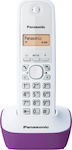 Panasonic KX-TG1611 Ασύρματο Τηλέφωνο Λευκό/Μώβ