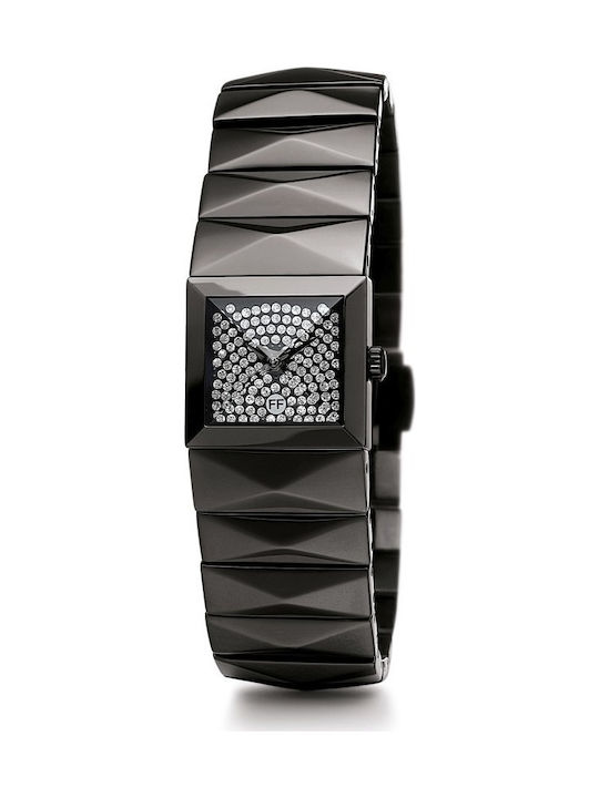 Folli Follie Watch with Black Metal Bracelet WF1Y009BSK-XX