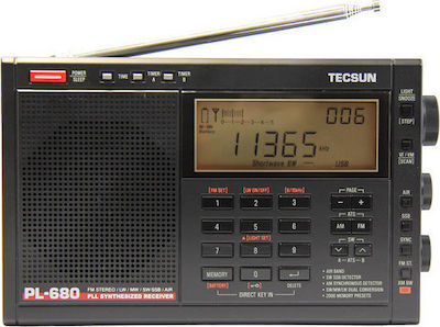 Tecsun PL-680 Portable Radio Electric / Battery Black