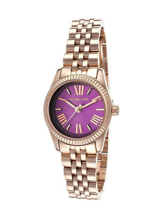Michael Kors Petite Lexington Watch with Metal Bracelet Gold
