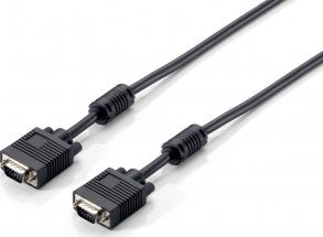 Equip Кабел VGA мъжки - VGA женски Черен 1м (118810)