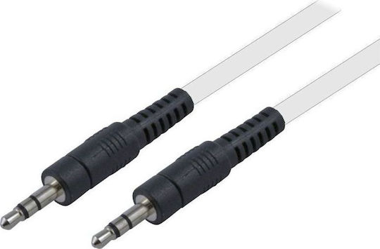 Powertech 3,5mm Klinkenkabel 3,5mm Stecker - 3,5mm Stecker Weiß 1,5m CAB-J005
