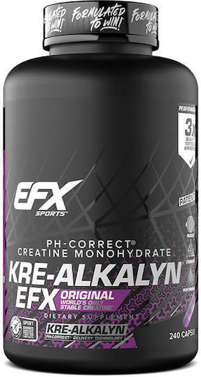 EFX Sports Kre-Alkalyn Αλκαλική Κρεατίνη 240 κάψουλες