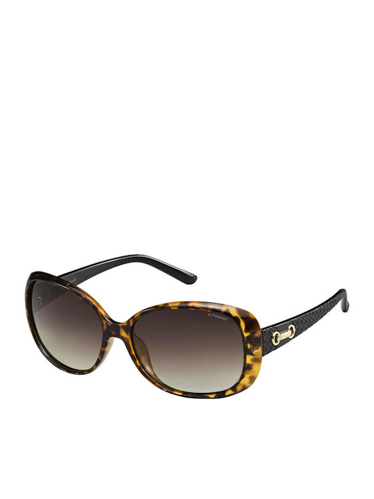 Polaroid Women's Sunglasses with Brown Tartaruga Plastic Frame and Brown Gradient Lens P8430 581/LA