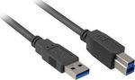 Sharkoon USB 3.0 Cable USB-A male - USB-B male 3m (4044951015658)