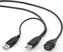 Cablexpert USB 2.0 Cablu USB-A de sex masculin - USB-A femelă Negru 0.9m CCP-USB22-AMAF-3