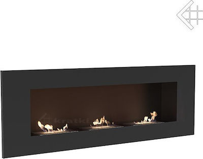 Kratki Indoor Wall Mounted Bioethanol Fireplace Black