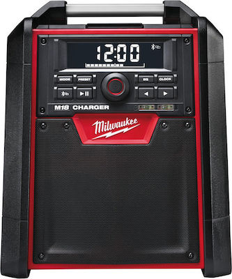 Milwaukee 4933446639 Radio portabil Cu baterie cu Bluetooth și USB Negru