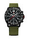 Swiss Military by Chrono Uhr Chronograph Batterie mit Grün Stoffarmband SM34033.07