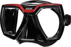 Seac Silicone Diving Mask Hero Black/Red Black