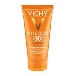 Vichy Ideal Soleil Mattifying Fluid Dry Touch Waterproof Sunscreen Cream Face SPF30 50ml