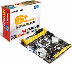 Biostar H81MHV3 Ver. 7.x Micro ATX Motherboard with Intel 1150 Socket