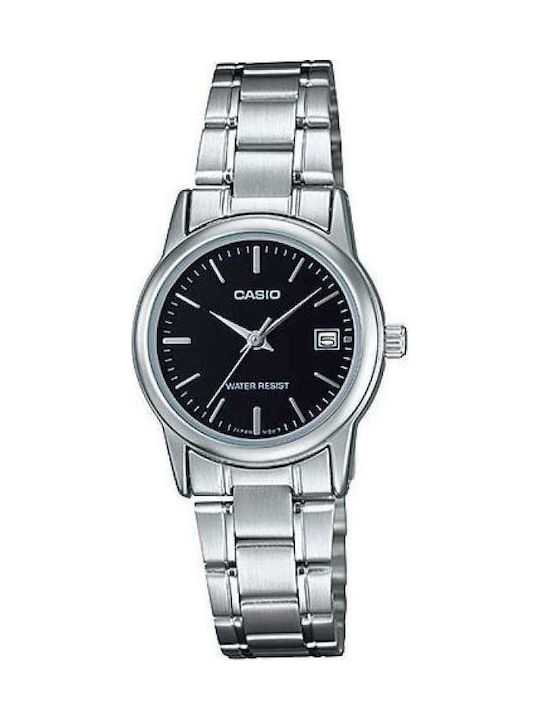 Casio Damenuhr 31mm Batterie mit Silber Metall-...