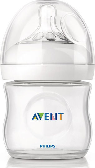 Philips Plastic Baby Bottle Natural Anti-Colic with Silicone Teat for 0+ Months Transparent 125ml