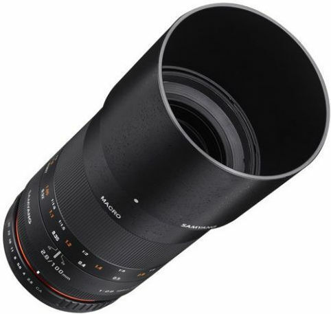 Samyang Crop Obiectiv Foto 100mm f/2.8 ED UMC Teleobiectiv / Macro pentru Montura Micro Patru Treimi (MFT) Black