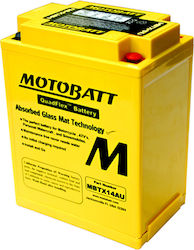 MotoBatt Motorradbatterie YB14L-A2 210A mit Kapazität 16Ah