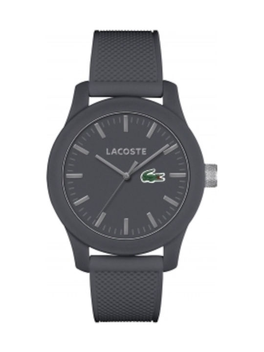 Lacoste Watch with Gray Rubber Strap