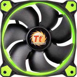 Thermaltake Riing 12 LED Gehäuselüfter 120mm mit Grün Beleuchtung und Verbindung 3-polig 1Stück Grün