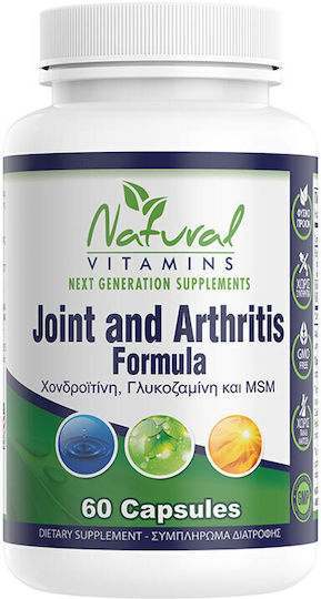 Natural Vitamins Joint Arthritis Pain Formula Supplement for Joint & Bone Health 60 Capsules