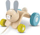Plan Toys Pull-Along Toy Bunny that Moves made of Wood for 12++ Months