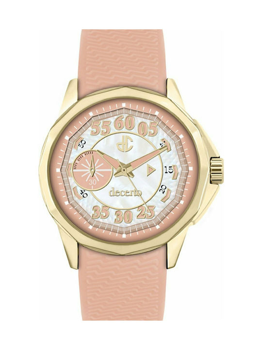 Decerto Watch with Pink Rubber Strap